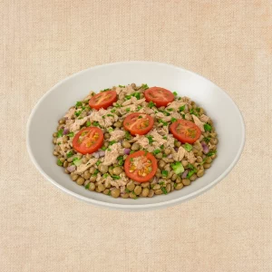 Ensalada de Lentejas con Atún, plato casero saludable de Los Paques de Juan.