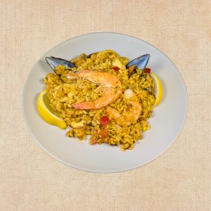 Arroz de Mar y Montaña, plato casero saludable de Los Paques de Juan.