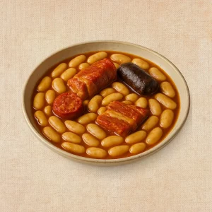 Fabada Asturiana, plato casero saludable de Los Paques de Juan.