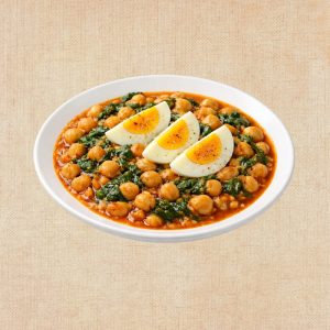 Potaje de Garbanzos, Espinacas y Huevo