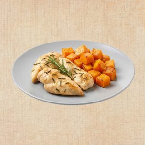 Solomillos de Pollo empanados con Arroz Primavera
